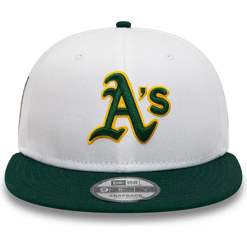 kasketter-flad-hvid-snapback-rickey-henderson-9fifty-crown-patches-fra-oakland-athletics-mlb-af-new-era