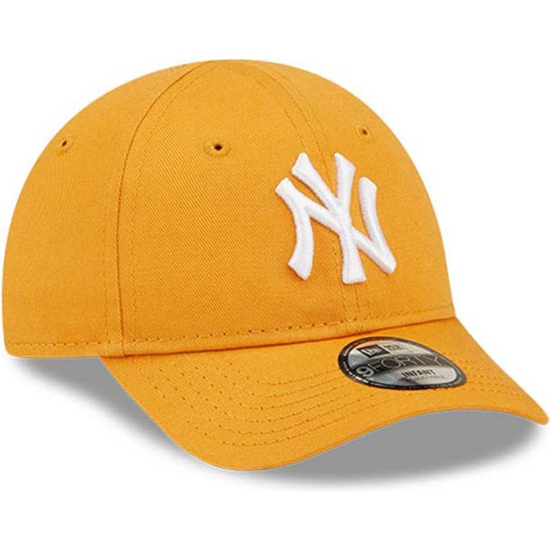 new-era-curved-brim-toddler-9forty-league-essential-new-york-yankees-mlb-orange-adjustable-cap