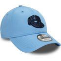 new-era-curved-brim-9forty-historic-logo-blue-adjustable-cap