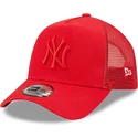 rod-trucker-kasket-med-rodt-logo-a-frame-tonal-mesh-fra-new-york-yankees-mlb-fra-new-era