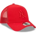 rod-trucker-kasket-med-rodt-logo-a-frame-tonal-mesh-fra-new-york-yankees-mlb-fra-new-era