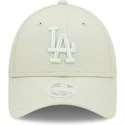 9forty-league-essential-los-angeles-dodgers-mlb-lysegron-justerbar-kvinders-cap-med-bojet-skygge-og-lysegront-logo-fra-new-era