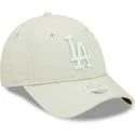 9forty-league-essential-los-angeles-dodgers-mlb-lysegron-justerbar-kvinders-cap-med-bojet-skygge-og-lysegront-logo-fra-new-era
