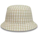 spande-beige-fra-bucket-beige-para-mujer-tapered-gingham-af-new-era