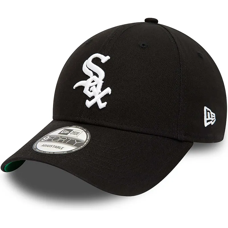 kasketter-buet-sort-justerbar-rem-9forty-team-side-patch-fra-chicago-white-sox-mlb-af-new-era