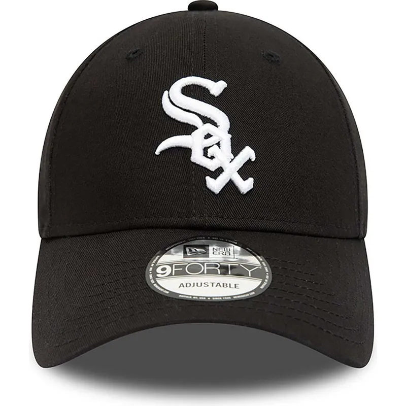 kasketter-buet-sort-justerbar-rem-9forty-team-side-patch-fra-chicago-white-sox-mlb-af-new-era