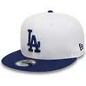 los-angeles-dodgers-mlb-new-era-9fifty-crown-patches-hvid-og-bla-snapback-kasket