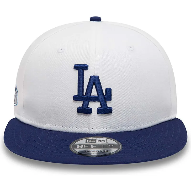 kasketter-flad-hvid-snapback-9fifty-crown-patches-fra-los-angeles-dodgers-mlb-af-new-era