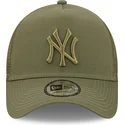 kasketter-buet-gron-snapback-a-frame-tonal-mesh-fra-new-york-yankees-mlb-af-new-era
