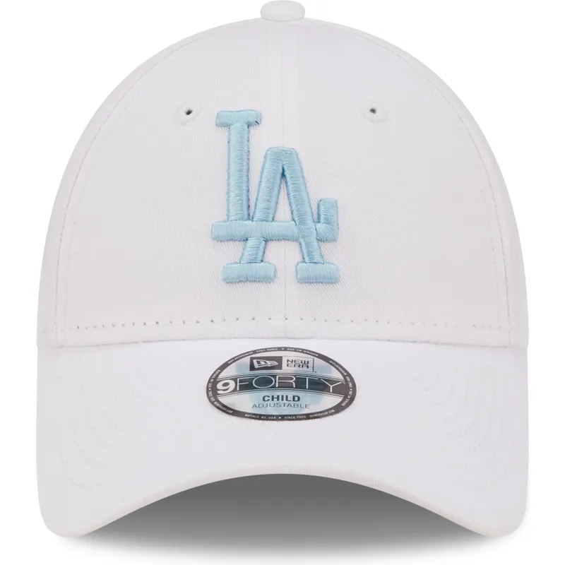 kasketter-buet-hvid-justerbar-rem-til-barn-9forty-league-essential-fra-los-angeles-dodgers-mlb-af-new-era kasketter-buet-hvid-justerbar-rem-til-barn-9forty-league-essential-fra-los-angeles-dodgers-mlb-af-new-era
