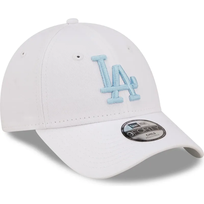 kasketter-buet-hvid-justerbar-rem-til-barn-9forty-league-essential-fra-los-angeles-dodgers-mlb-af-new-era kasketter-buet-hvid-justerbar-rem-til-barn-9forty-league-essential-fra-los-angeles-dodgers-mlb-af-new-era
