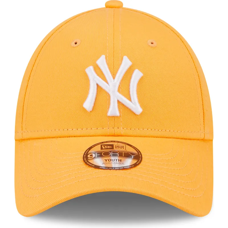 kasketter-buet-orange-justerbar-rem-til-barn-9forty-league-essential-fra-new-york-yankees-mlb-af-new-era