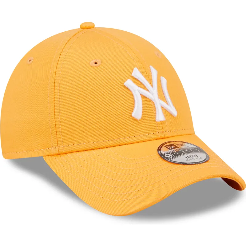 kasketter-buet-orange-justerbar-rem-til-barn-9forty-league-essential-fra-new-york-yankees-mlb-af-new-era