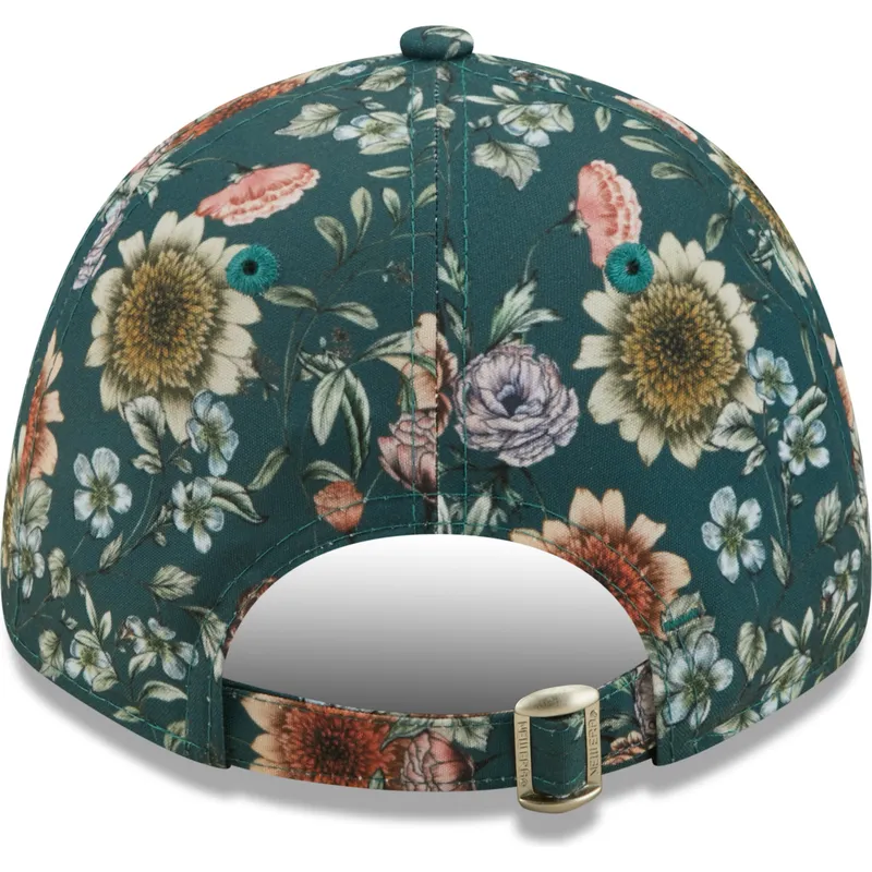 kasketter-buet-gron-justerbar-rem-9forty-all-over-print-floral-fra-new-york-yankees-mlb-af-new-era