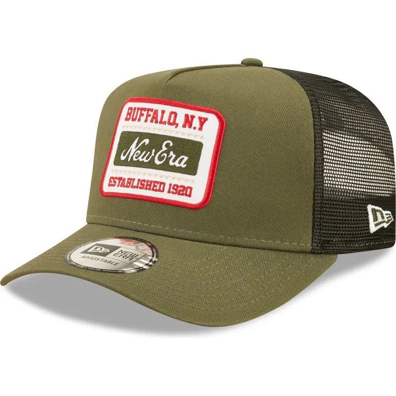 kasketter-buet-gron-snapback-a-frame-af-new-era