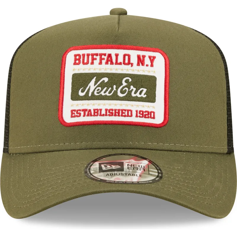 kasketter-buet-gron-snapback-a-frame-af-new-era