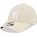 buet-beige-justerbar-9forty-linen-kasket-fra-new-york-yankees-mlb-fra-new-era