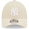 buet-beige-justerbar-9forty-linen-kasket-fra-new-york-yankees-mlb-fra-new-era