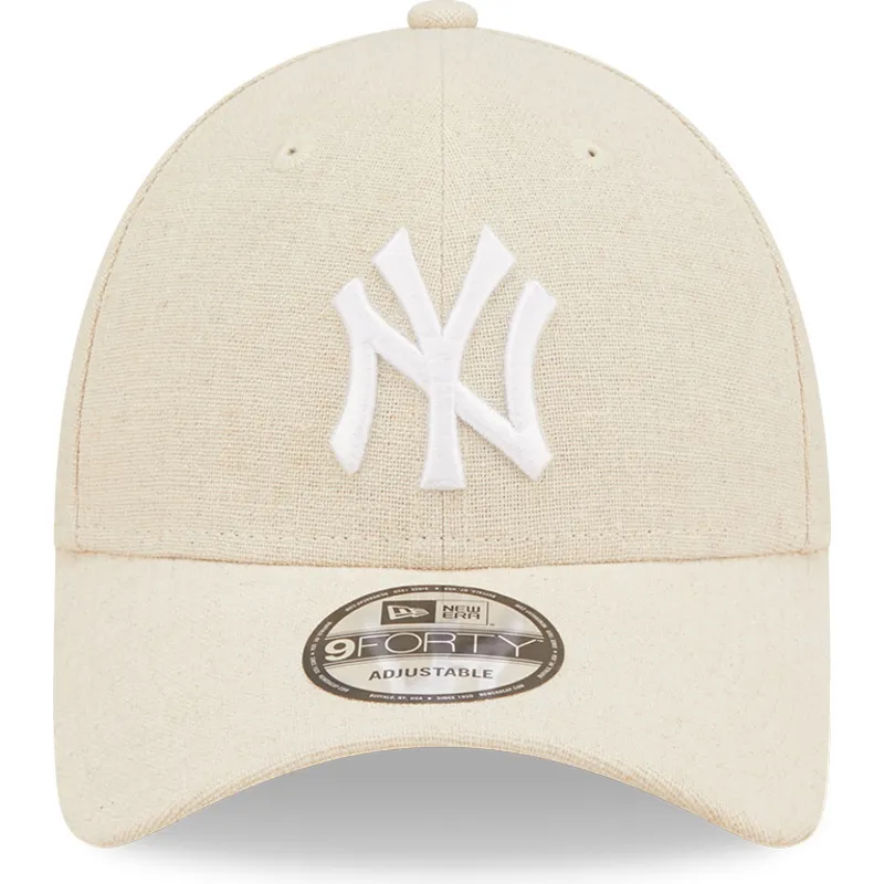 buet-beige-justerbar-9forty-linen-kasket-fra-new-york-yankees-mlb-fra-new-era