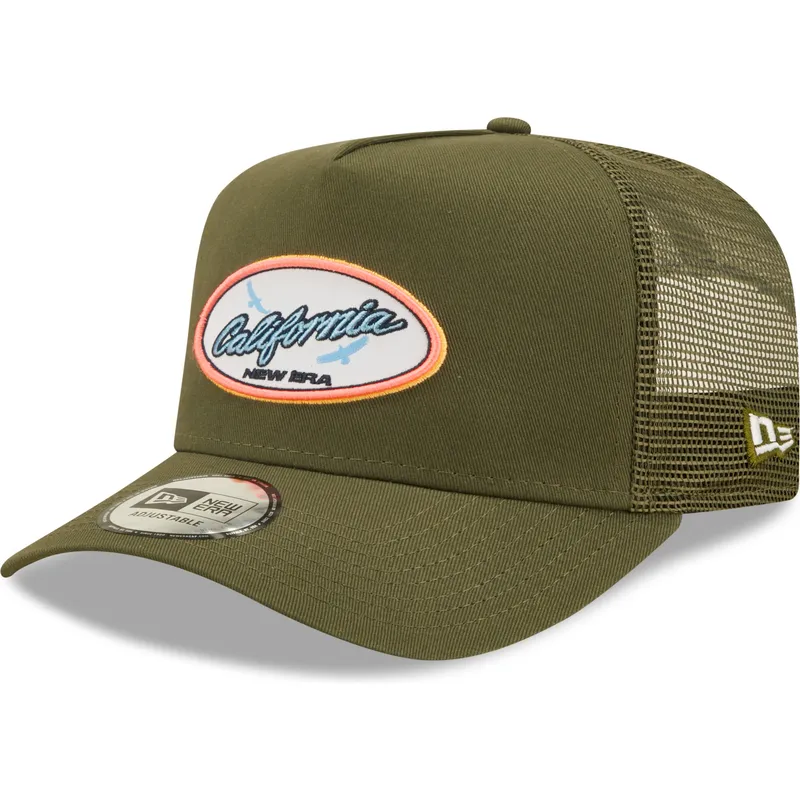 kasketter-buet-gron-snapback-a-frame-af-new-era