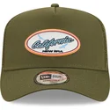 kasketter-buet-gron-snapback-a-frame-af-new-era