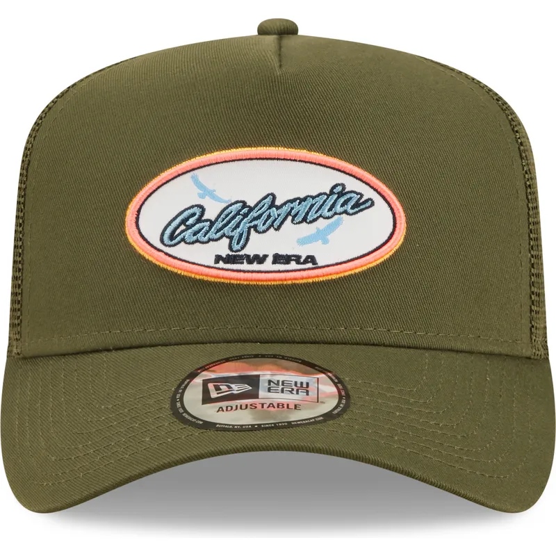 kasketter-buet-gron-snapback-a-frame-af-new-era