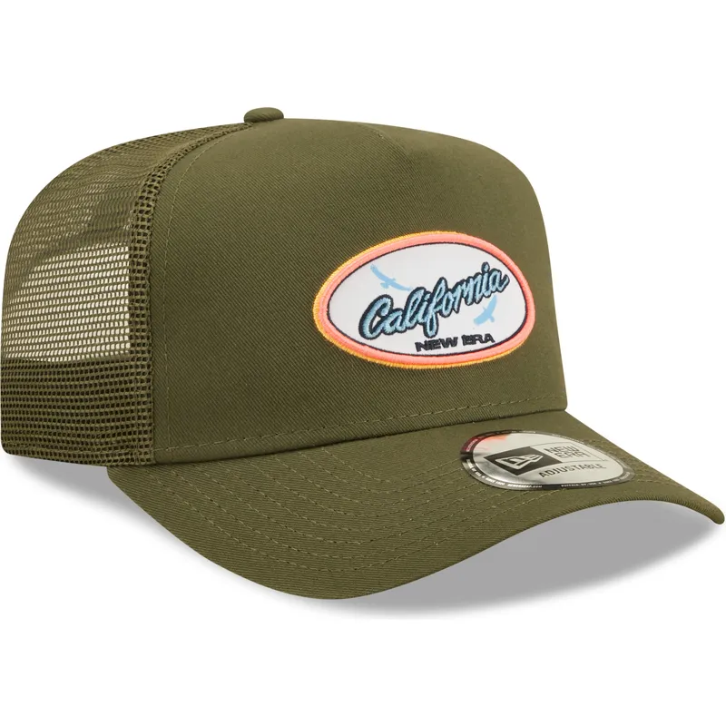 kasketter-buet-gron-snapback-a-frame-af-new-era