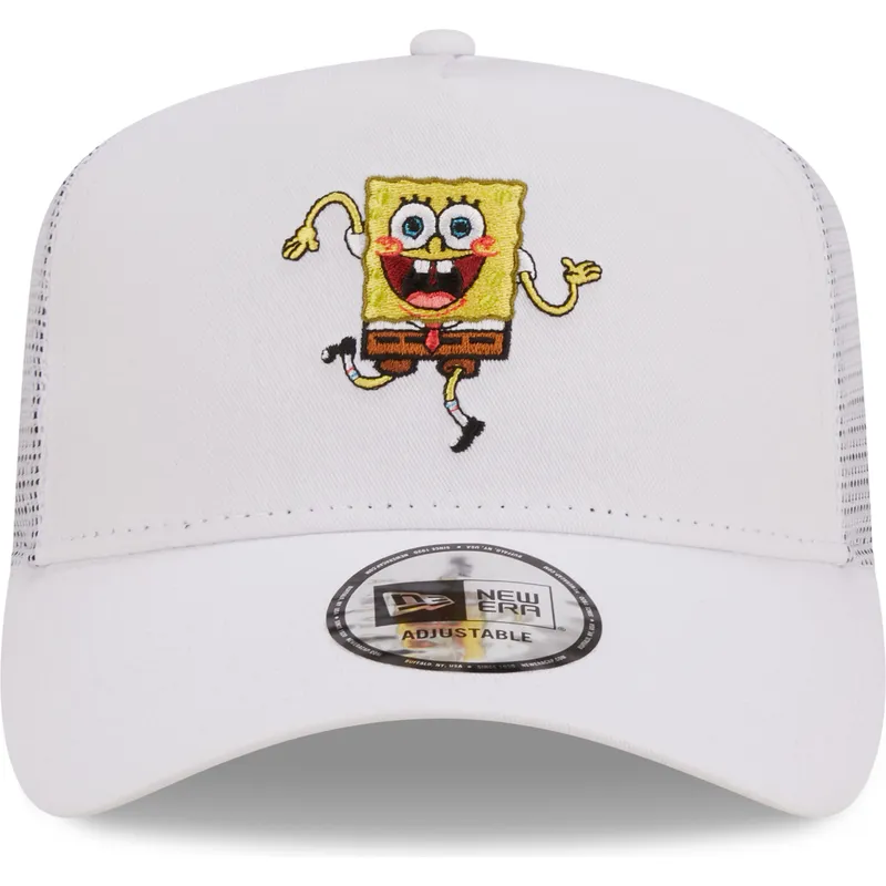kasketter-buet-hvid-snapback-a-frame-fra-bob-esponja-af-new-era