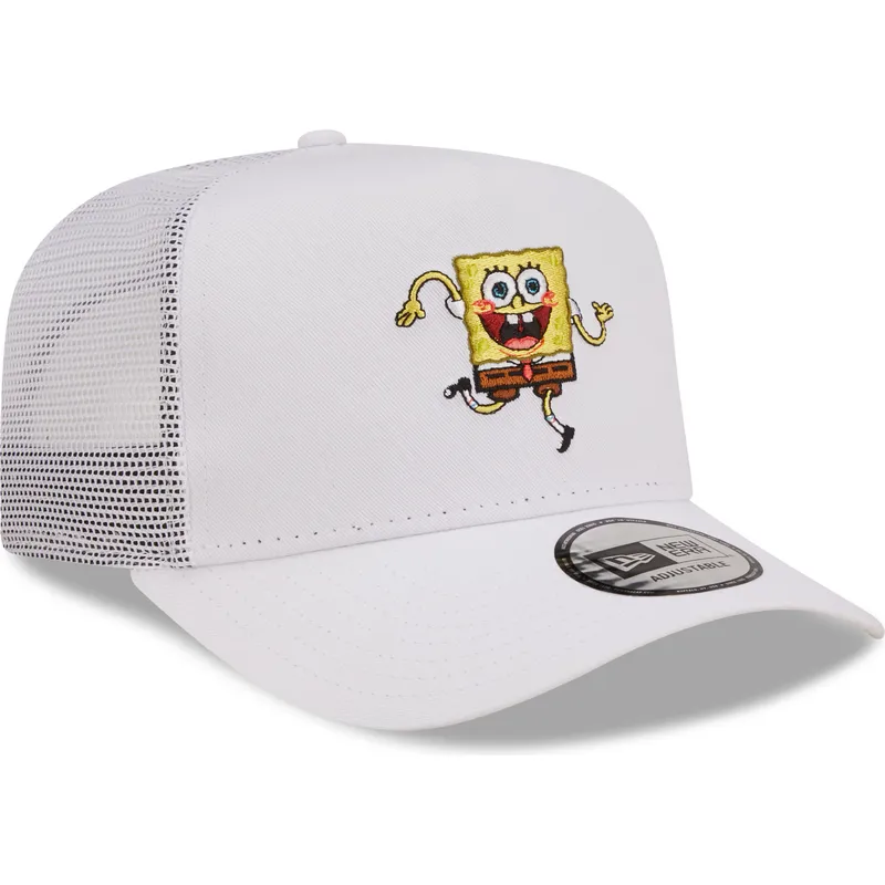kasketter-buet-hvid-snapback-a-frame-fra-bob-esponja-af-new-era