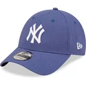 kasketter-buet-bla-justerbar-rem-9forty-linen-fra-new-york-yankees-mlb-af-new-era