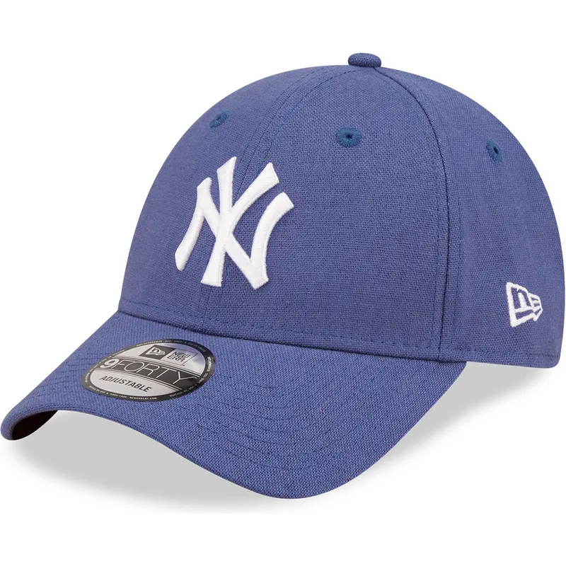 kasketter-buet-bla-justerbar-rem-9forty-linen-fra-new-york-yankees-mlb-af-new-era
