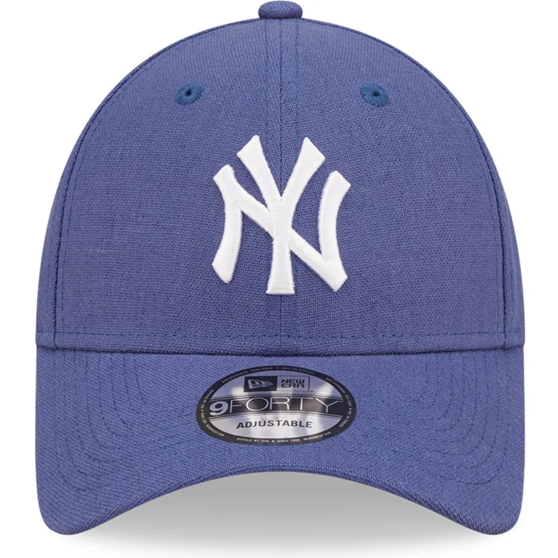 kasketter-buet-bla-justerbar-rem-9forty-linen-fra-new-york-yankees-mlb-af-new-era