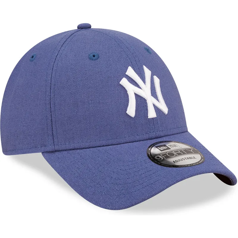 kasketter-buet-bla-justerbar-rem-9forty-linen-fra-new-york-yankees-mlb-af-new-era