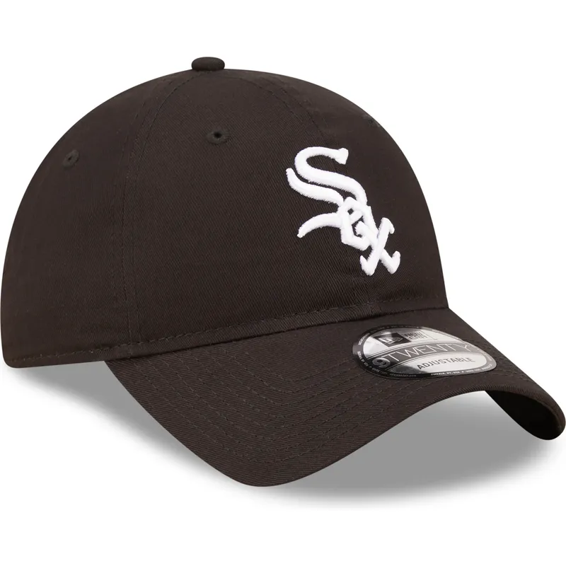justerbar-sort-kurvet-kasket-9twenty-league-essential-fra-chicago-white-sox-mlb-fra-new-era