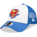 superman-dc-comics-bla-og-hvid-trucker-cap-til-drenge-a-frame-fra-new-era
