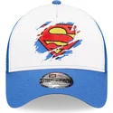 superman-dc-comics-bla-og-hvid-trucker-cap-til-drenge-a-frame-fra-new-era