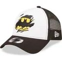 sort-og-hvid-batman-dc-comics-a-frame-trucker-kasket-til-drenge-fra-new-era