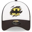 sort-og-hvid-batman-dc-comics-a-frame-trucker-kasket-til-drenge-fra-new-era