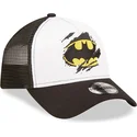 sort-og-hvid-batman-dc-comics-a-frame-trucker-kasket-til-drenge-fra-new-era