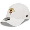 kasketter-buet-hvid-justerbar-rem-9forty-fra-bob-esponja-af-new-era