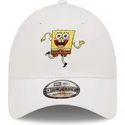 kasketter-buet-hvid-justerbar-rem-9forty-fra-bob-esponja-af-new-era
