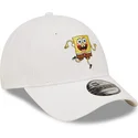 kasketter-buet-hvid-justerbar-rem-9forty-fra-bob-esponja-af-new-era