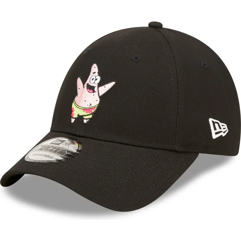 kasketter-buet-sort-justerbar-rem-9forty-fra-patricio-estrella-bob-esponja-af-new-era