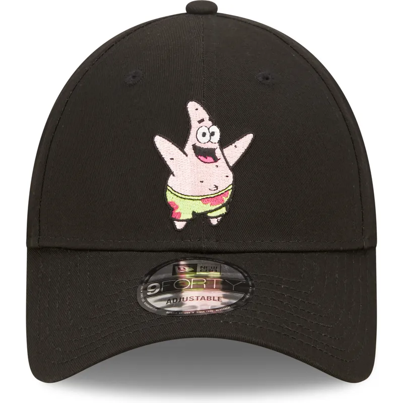 kasketter-buet-sort-justerbar-rem-9forty-fra-patricio-estrella-bob-esponja-af-new-era