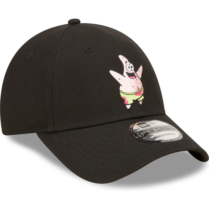 kasketter-buet-sort-justerbar-rem-9forty-fra-patricio-estrella-bob-esponja-af-new-era