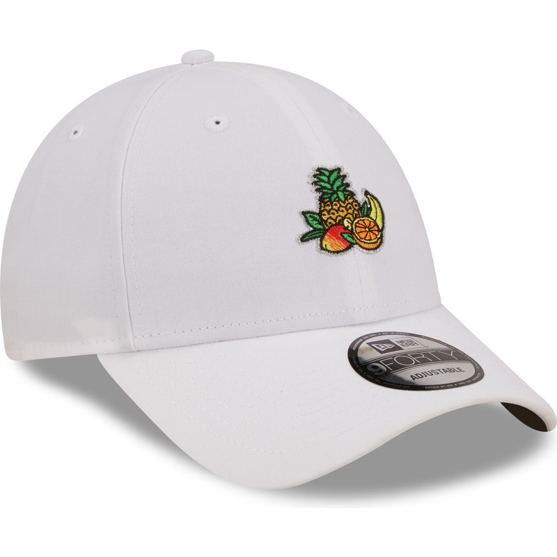 new-era-curved-brim-juice-tropical-fruits-9forty-food-icon-white-adjustable-cap