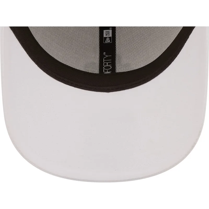 hvid-justerbar-kurvet-kasket-juice-tropical-fruits-9forty-food-icon-fra-new-era