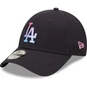 kasketter-buet-marinebla-justerbar-rem-9forty-gradient-infill-fra-los-angeles-dodgers-mlb-af-new-era