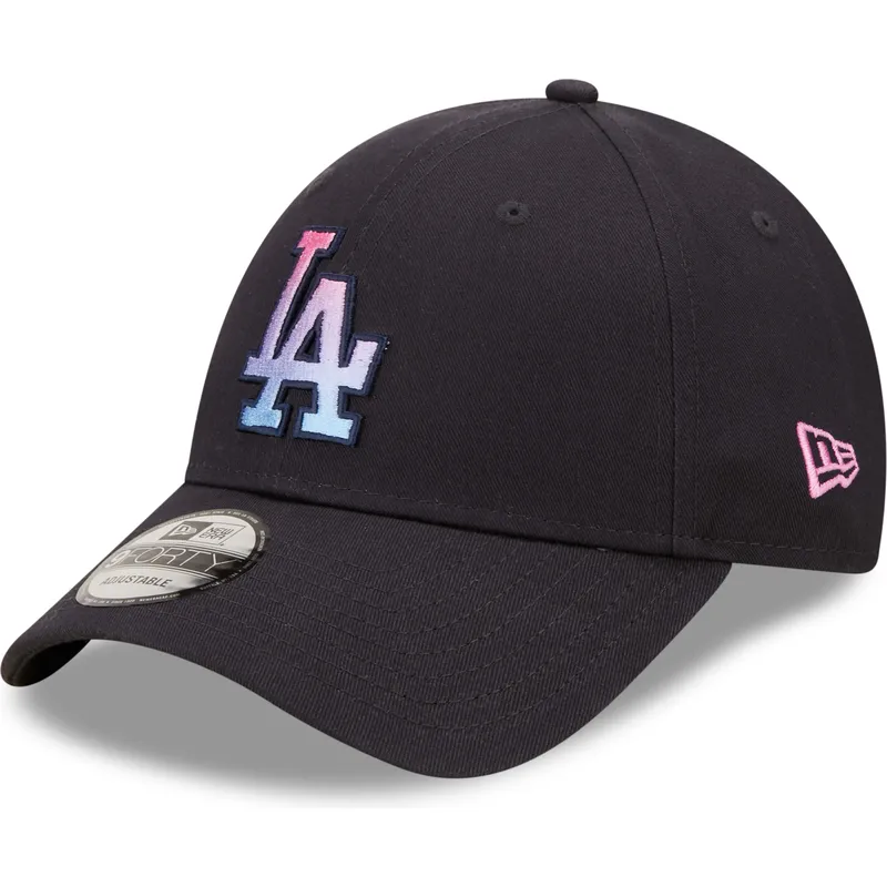 kasketter-buet-marinebla-justerbar-rem-9forty-gradient-infill-fra-los-angeles-dodgers-mlb-af-new-era