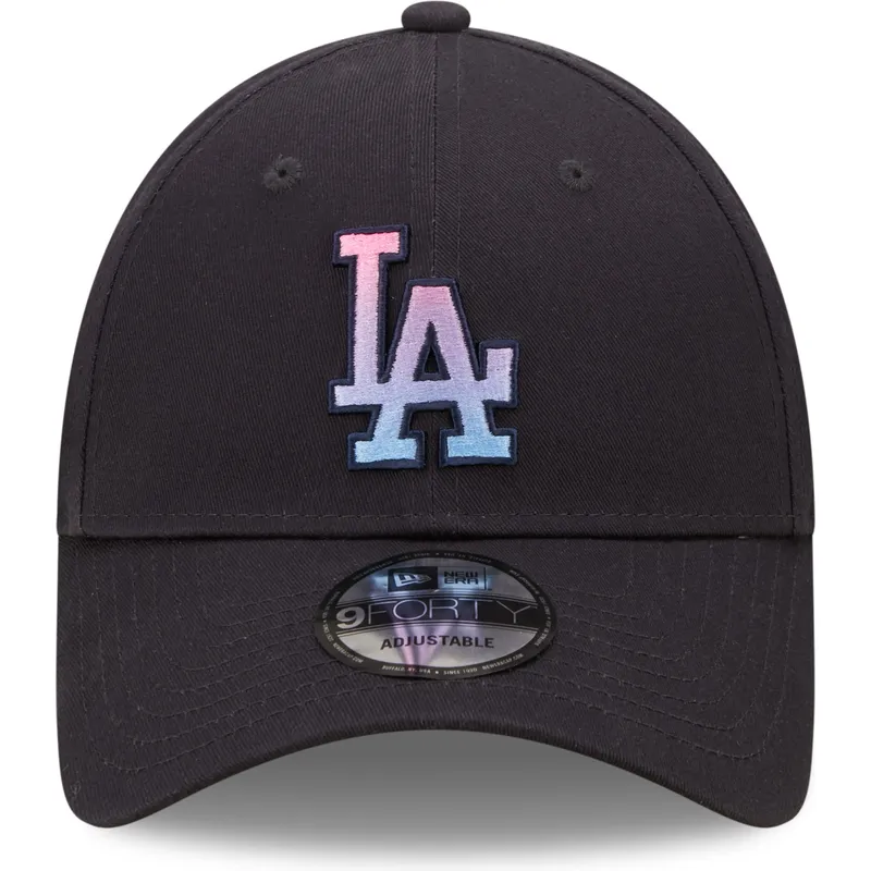 kasketter-buet-marinebla-justerbar-rem-9forty-gradient-infill-fra-los-angeles-dodgers-mlb-af-new-era